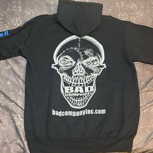 Big skull graphic BAD COMPANY Don’t hide it, drive it hoodie